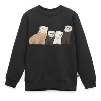 Frettchen Besitzer Frettchen - Kinder Premium Organic Sweatshirt - Schwarz - Vorne - AI Model Kid Female (0cm)