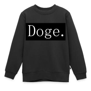 [HD] Doge - Sweat Premium enfant bio - noir - Devant - AI Model Kid Female (0cm)