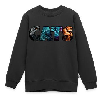 My Design - Kinder Premium Organic Sweatshirt - Schwarz - Vorne - AI Model Kid Female (0cm)