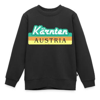 Carinthie Autriche Drapeau Armoiries Montagnes - Sweat Premium enfant bio - noir - Devant - AI Model Kid Female (0cm)
