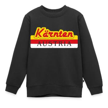 Carinthie Autriche Drapeau Armoiries Montagnes - Sweat Premium enfant bio - noir - Devant - AI Model Kid Female (0cm)