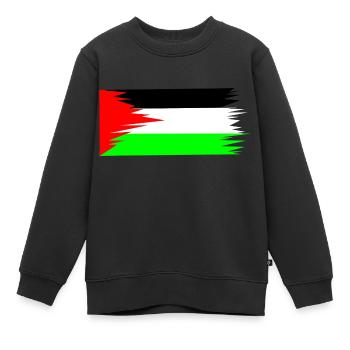 Palestine Flag - Kinder Premium Organic Sweatshirt - Schwarz - Vorne - AI Model Kid Female (0cm)