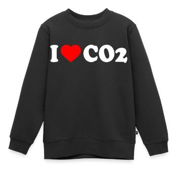 I love co2 - Kinder Premium Organic Sweatshirt - Schwarz - Vorne - AI Model Kid Female (0cm)