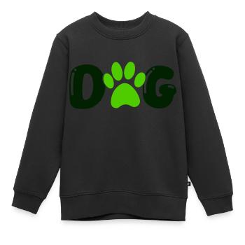 dog pfote - Kinder Premium Organic Sweatshirt - Schwarz - Vorne - AI Model Kid Female (0cm)