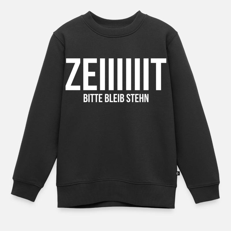 Zeit - Kinder Premium Organic Sweatshirt - Schwarz