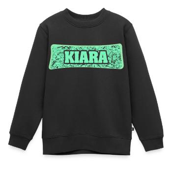 Kiara als Geburtsname - Kinder Premium Organic Sweatshirt - Schwarz - Vorne - AI Model Kid Female (0cm)