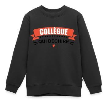 Kollege, der rockt - Kinder Premium Organic Sweatshirt - Schwarz - Vorne - AI Model Kid Female (0cm)