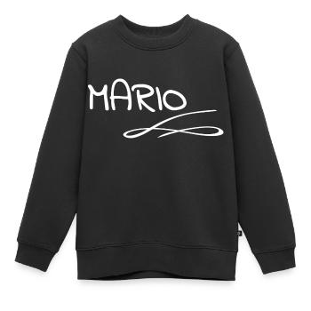 Geschenk für Mario - Kinder Premium Organic Sweatshirt - Schwarz - Vorne - AI Model Kid Female (0cm)
