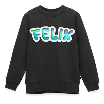 Felix als Job - Kinder Premium Organic Sweatshirt - Schwarz - Vorne - AI Model Kid Female (0cm)
