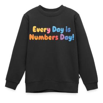 NOMBRE JOUR - Sweat Premium enfant bio - noir - Devant - AI Model Kid Female (0cm)