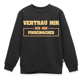 Fabricant de pinceaux amusant - Sweat Premium enfant bio - noir - Devant - AI Model Kid Female (0cm)