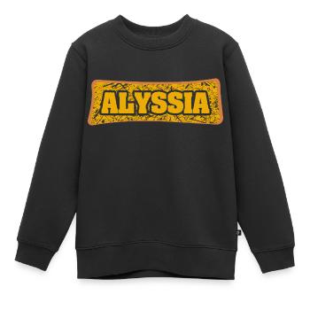 Heirat Alyssia - Kinder Premium Organic Sweatshirt - Schwarz - Vorne - AI Model Kid Female (0cm)