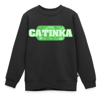 Gesundheit Catinka - Kinder Premium Organic Sweatshirt - Schwarz - Vorne - AI Model Kid Female (0cm)
