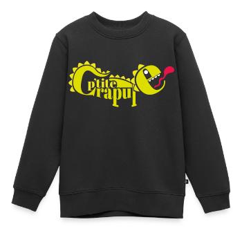 P'TITE CRAPULE - Sweat Premium enfant bio - noir - Devant - AI Model Kid Female (0cm)