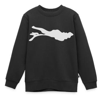 bodensee - Kinder Premium Organic Sweatshirt - Schwarz - Vorne - AI Model Kid Female (0cm)