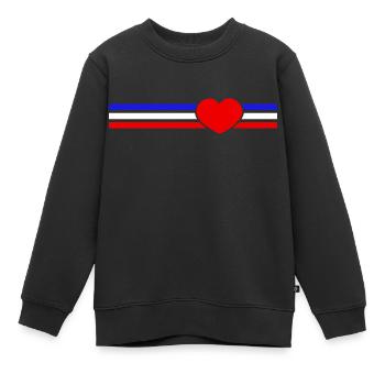 Schleswig-Holstein Herz - Kinder Premium Organic Sweatshirt - Schwarz - Vorne - AI Model Kid Female (0cm)