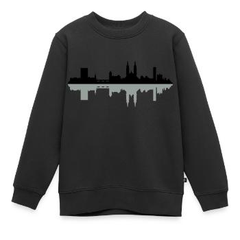 Skyline Basel - Kinder Premium Organic Sweatshirt - Schwarz - Vorne - AI Model Kid Female (0cm)