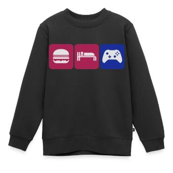 gaming - Kinder Premium Organic Sweatshirt - Schwarz - Vorne - AI Model Kid Female (0cm)