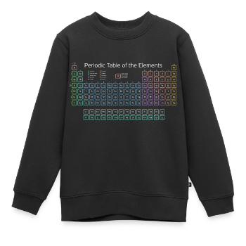 Tableau périodique des éléments Tableau périodique - Sweat Premium enfant bio - noir - Devant - AI Model Kid Female (0cm)