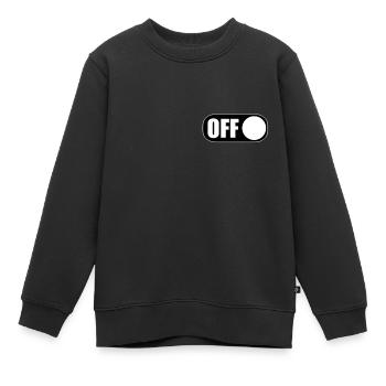 Off On - Kids Premium Organic Sweatshirt - black - Front - AI Model Kid Female (0cm)