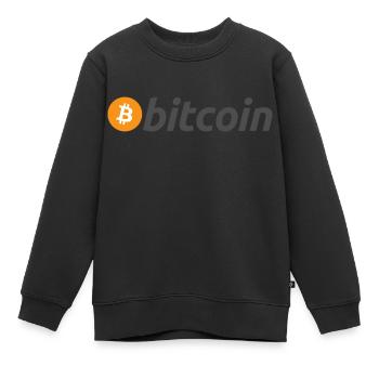 Bitcoin - Kids Premium Organic Sweatshirt - black - Front - AI Model Kid Female (0cm)