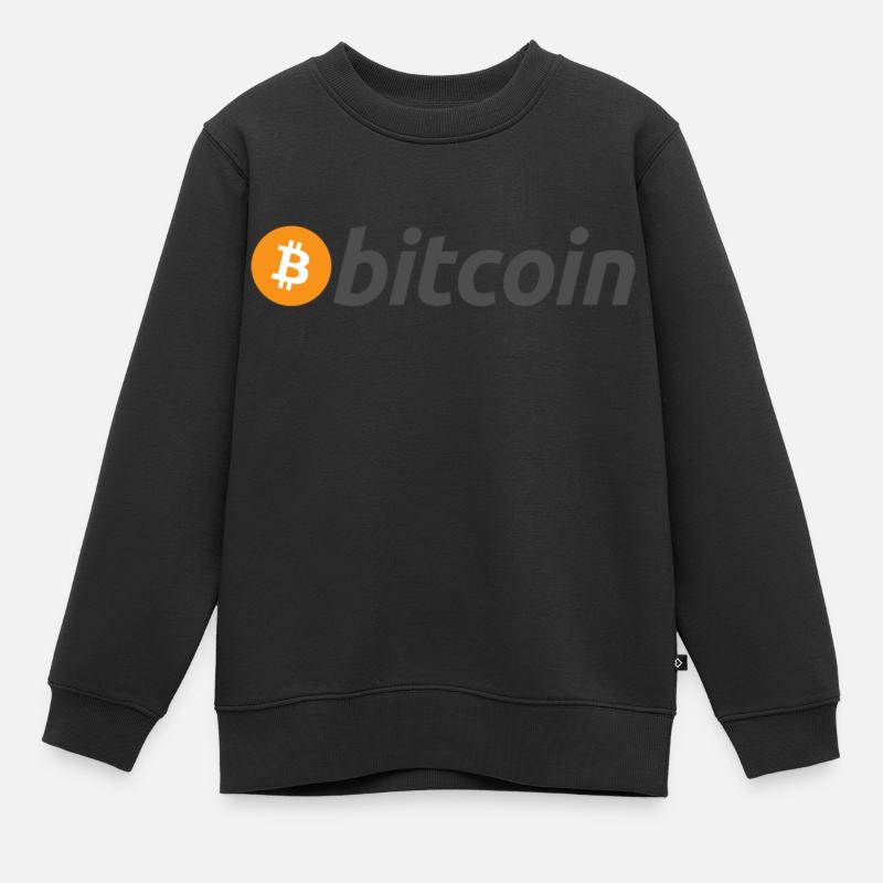 Bitcoin - Sweat Premium enfant bio - noir