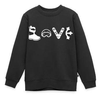 Snowboard Snowboarder - Kinder Premium Organic Sweatshirt - Schwarz - Vorne - AI Model Kid Female (0cm)