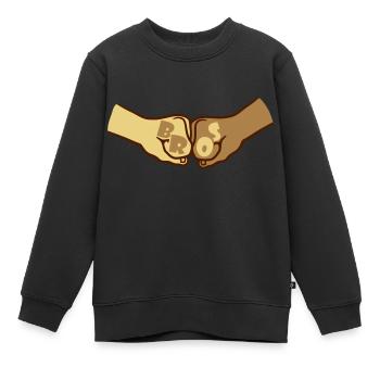 Team Fäuste Bros - Kinder Premium Organic Sweatshirt - Schwarz - Vorne - AI Model Kid Female (0cm)