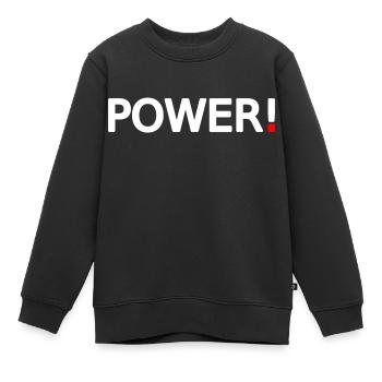 Pouvoir - Sweat Premium enfant bio - noir - Devant - AI Model Kid Female (0cm)