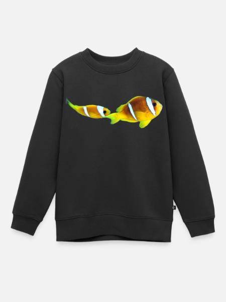 Nemo fishes - Sweat Premium enfant bio - noir