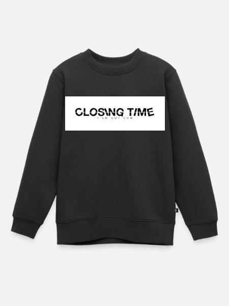 heure de fermeture - Sweat Premium enfant bio - noir