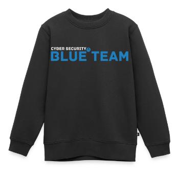 Cyber Security Blue Mannschaft - Kinder Premium Organic Sweatshirt - Schwarz - Vorne - AI Model Kid Female (0cm)
