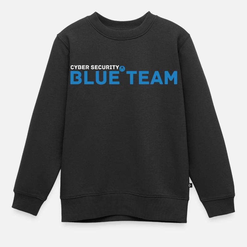 Cyber Security Blue Mannschaft - Kinder Premium Organic Sweatshirt - Schwarz