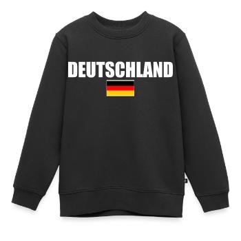 Deutschland - Kinder Premium Organic Sweatshirt - Schwarz - Vorne - AI Model Kid Female (0cm)