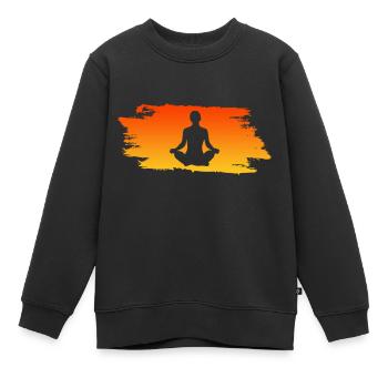 Yoga - Kinder Premium Organic Sweatshirt - Schwarz - Vorne - AI Model Kid Female (0cm)