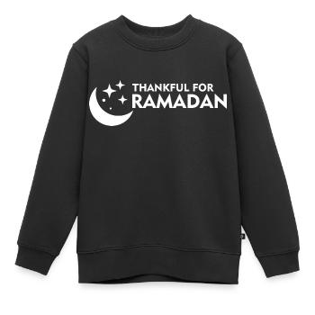 Thankful For Ramadan - Kids Premium Organic Sweatshirt - black - Front - AI Model Kid Female (0cm)