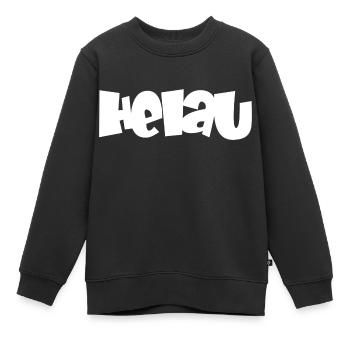 Helau - Kinder Premium Organic Sweatshirt - Schwarz - Vorne - AI Model Kid Female (0cm)