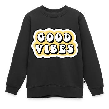 Gute Laune - Kinder Premium Organic Sweatshirt - Schwarz - Vorne - AI Model Kid Female (0cm)
