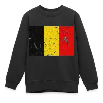 Belgien - Kinder Premium Organic Sweatshirt - Schwarz - Vorne - AI Model Kid Female (0cm)