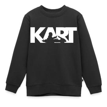 Kart - Kinder Premium Organic Sweatshirt - Schwarz - Vorne - AI Model Kid Female (0cm)