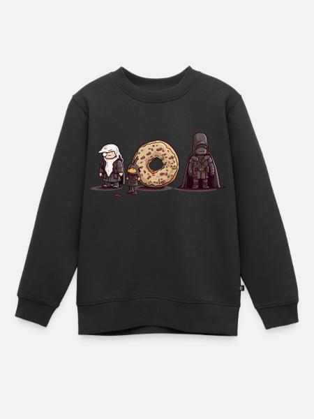 Guerre des beignets - Sweat Premium enfant bio - noir
