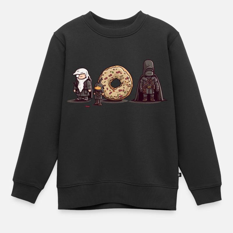 Guerre des beignets - Sweat Premium enfant bio - noir