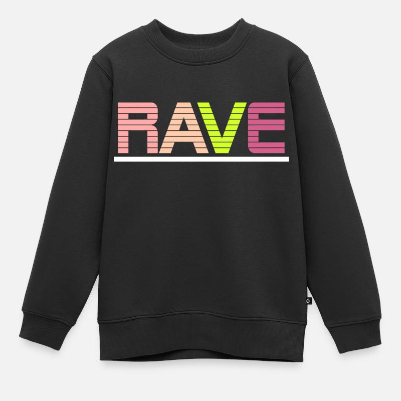 Rave - Kids Premium Organic Sweatshirt - black