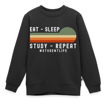 Informatique de droit sur le campus universitaire - Sweat Premium enfant bio - noir - Devant - AI Model Kid Female (0cm)
