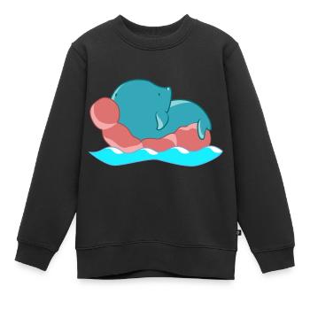 Sommer - Kinder Premium Organic Sweatshirt - Schwarz - Vorne - AI Model Kid Female (0cm)