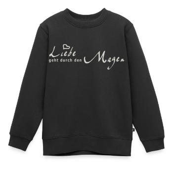 230803 0004 liebe - Kinder Premium Organic Sweatshirt - Schwarz - Vorne - AI Model Kid Female (0cm)