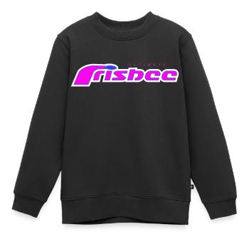 ultimate frisbee purple - Kinder Premium Organic Sweatshirt - Schwarz - Vorne - AI Model Kid Female (0cm)