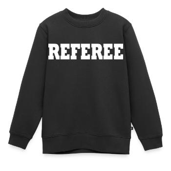 Referee - Kids Premium Organic Sweatshirt - black - Front - AI Model Kid Female (0cm)