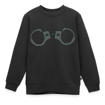 menotte bracelet police menotter menote 1309 A - Sweat Premium enfant bio - noir - Devant - AI Model Kid Female (0cm)