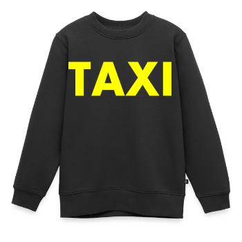Taxi - Kinder Premium Organic Sweatshirt - Schwarz - Vorne - AI Model Kid Female (0cm)